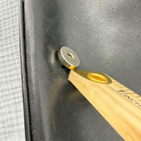 Vtg Stone Mountain Leather Crossbody Bag Black Some Distressing USA Made‎ Purse - Picture 9 of 16